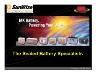 The Sealed Battery Specialists - SunWize Technologies, Inc.