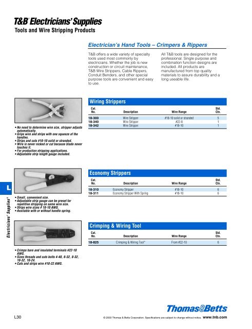 Wire Connectors and Termination Products ... - SW Electric Supply Inc.