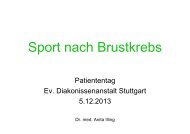 Sport nach Brustkrebs - Onkologischer Schwerpunkt Stuttgart e.V.