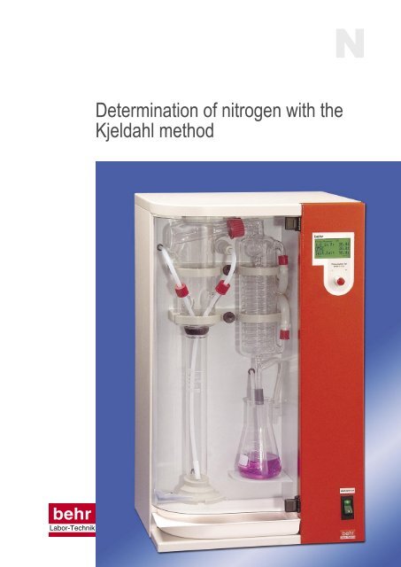 Determination of nitrogen with the Kjeldahl method - Behr