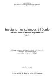 Enseigner les sciences Ã  l'Ã©cole - Cndp