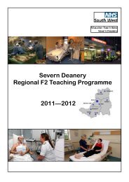 Severn Deanery Regional F2 Teaching Programme 2011â2012