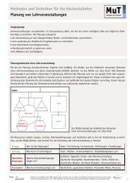 Planung von Lehrveranstaltungen - StudiFIT