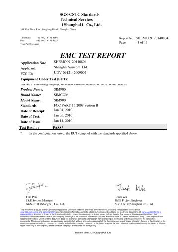 EMC TEST REPORT