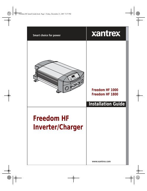 Freedom HF Inverter/Charger Installation Guide - Xantrex