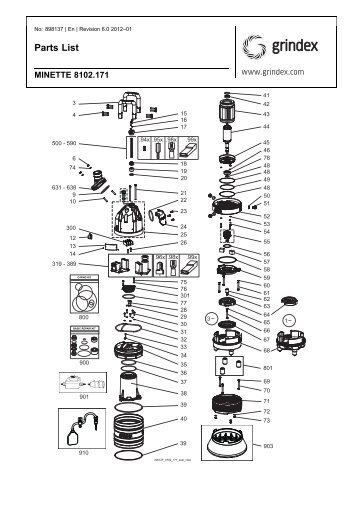 Spare parts list (50/60Hz English) - Grindex