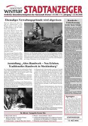 Stadtanzeiger 07/2006 [PDF, 932 KB] - Hansestadt Wismar