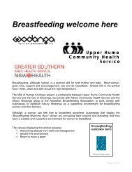 Breastfeeding welcome here Upper Hume ... - City of Wodonga