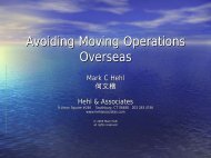 Avoiding Moving Operations Overseas - ASQ Long Island Section