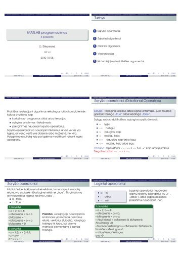 6 paskaita Flow Control(ciklai)(pdf)