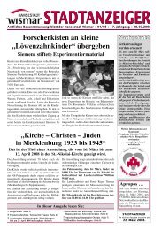 Stadtanzeiger 04/2008 [PDF, 2,5 MB] - Hansestadt Wismar