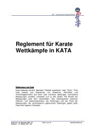 Kata Reglement (gÃ¼ltig ab 1.10.2012) - IFK - Switzerland Kyokushinkai
