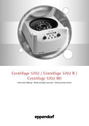 Centrifuge 5702 / Centrifuge 5702 R / Centrifuge 5702 RH - Sites