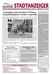 Stadtanzeiger 20/2008 [PDF, 2,8 MB] - Hansestadt Wismar