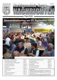 Gemeinde - Nachrichten Nr. 4/2006 - Regau
