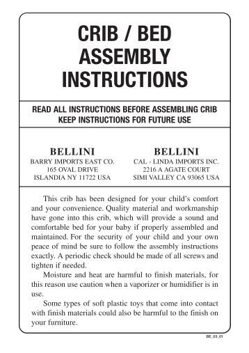 assembly directions and parts list - Baby Furniture Plus Kids