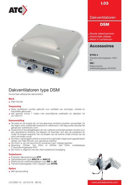 Dakventilatoren type DSM - Air Trade Centre