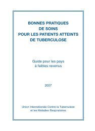 bonnes pratiques de soins pour les patients atteints de tuberculose