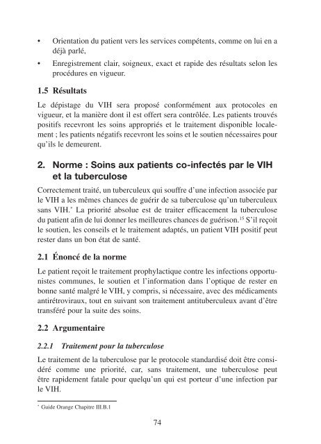 bonnes pratiques de soins pour les patients atteints de tuberculose