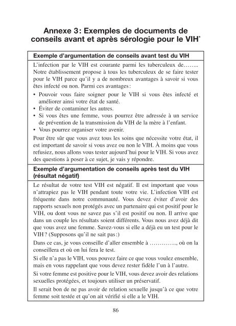 bonnes pratiques de soins pour les patients atteints de tuberculose