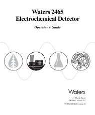 2465 Electrochemical Detector Operator's Guide - Waters