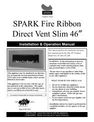 SPARK Fire Ribbon Direct Vent Slim 46â - Spark Modern Fires