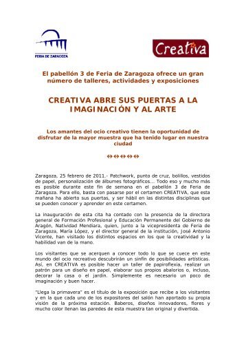 creativa abre sus puertas a la imaginaciÃ³n y al arte - Feria de ...