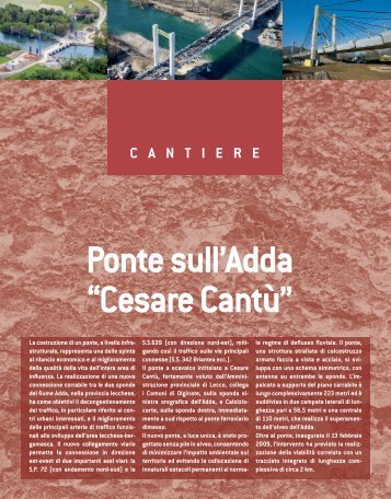 Cantiere - Ponte Cesare CantÃ¹ - Vitali Spa