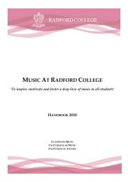 MUSIC - Radford College