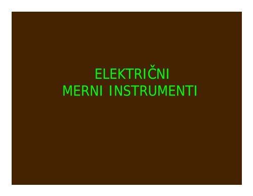 ELEKTRIÄNI MERNI INSTRUMENTI