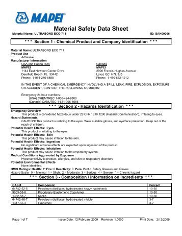 ULTRABOND ECO 711 - T and A Supply Company, Inc.