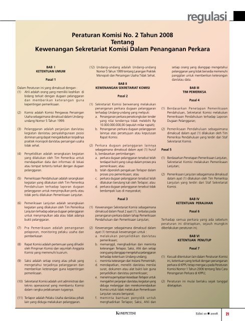 Edisi 10 Tahun 2008 - KPPU