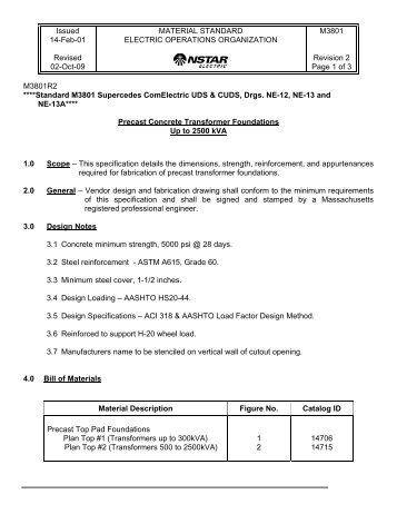 Precast Concrete Transformer Foundations - NStar