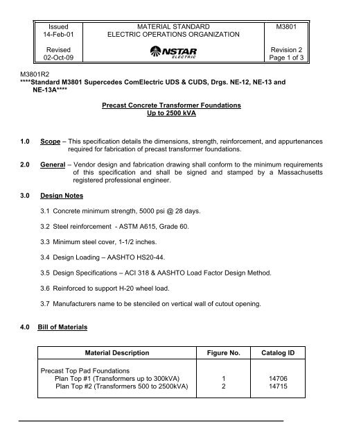 Precast Concrete Transformer Foundations - NStar