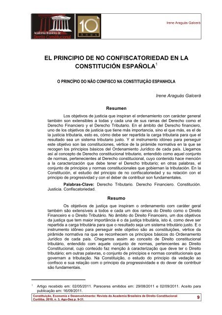 el principio de no confiscatoriedad en la constitución española