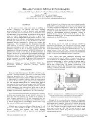 Reliability issues in MuGFET nanodevices - IEEE Xplore