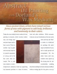 Oil Painting with Dorland's Wax Medium Oil Painting with Dorland's