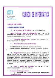 Ficha información curso de Excel