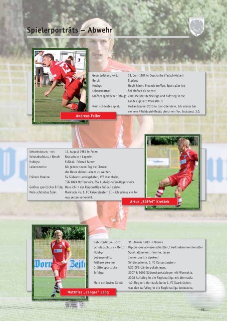 Regionalliga Süd 2010/2011 - Wormatia Worms