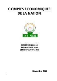 COMPTES ECONOMIQUES DE LA NATION - Niger