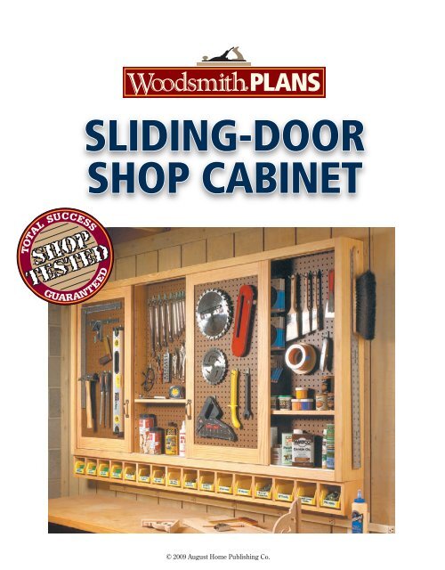 Sliding Door Shop Cabinet Woodsmith Shop