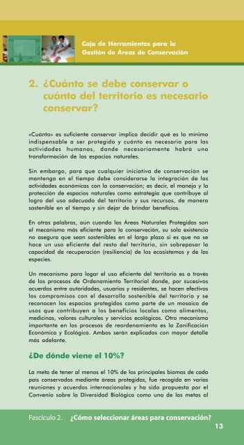 Fascículo 2: ¿Cómo seleccionar áreas para conservación? - PDRS