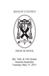 Download awards list - Bishop O'Dowd High School