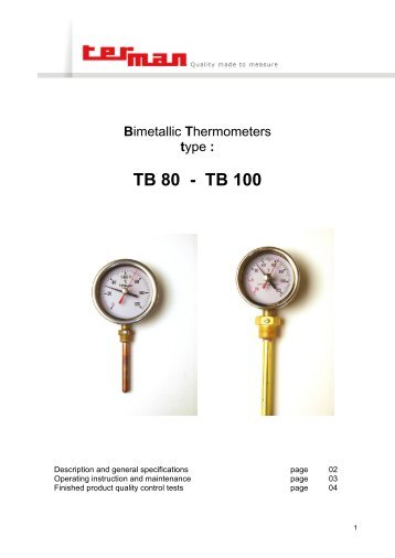 TB 80 - TB 100 - TERMAN