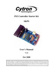 PS2 Controller Starter Kit SKPS User's Manual - Cytron Technologies