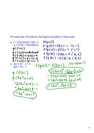 For each pair of functions, find f(g(x))