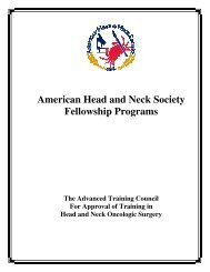 Fellowship Program Descriptions - American Head and Neck Society