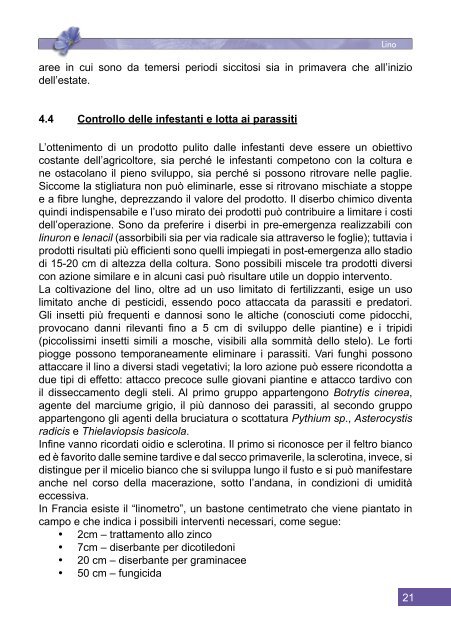 Manuale di coltivazione e prima lavorazione del lino ... - LaMMA-Test