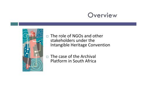 The role of NGOs in ICH safeguarding