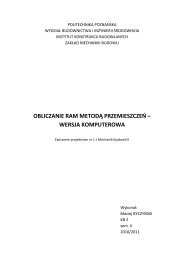 obliczanie ram metodÄ… przemieszczeÅ„ - Instytut Konstrukcji ...